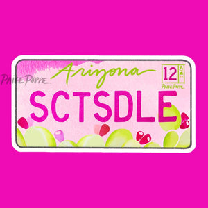 Scottsdale License Plate Diecut Sticker