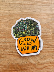 Grow a Bit Each Day Sticker