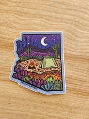 Moonlit Camp Sticker