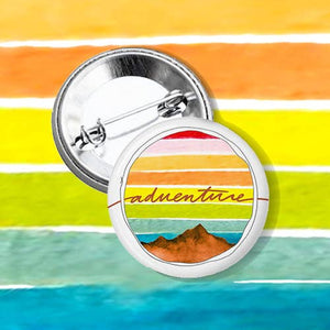 Adventure Watercolor Button