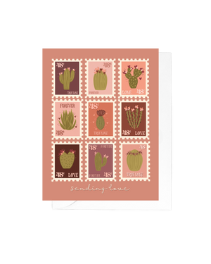 Sending Love Stamps Greeting Card