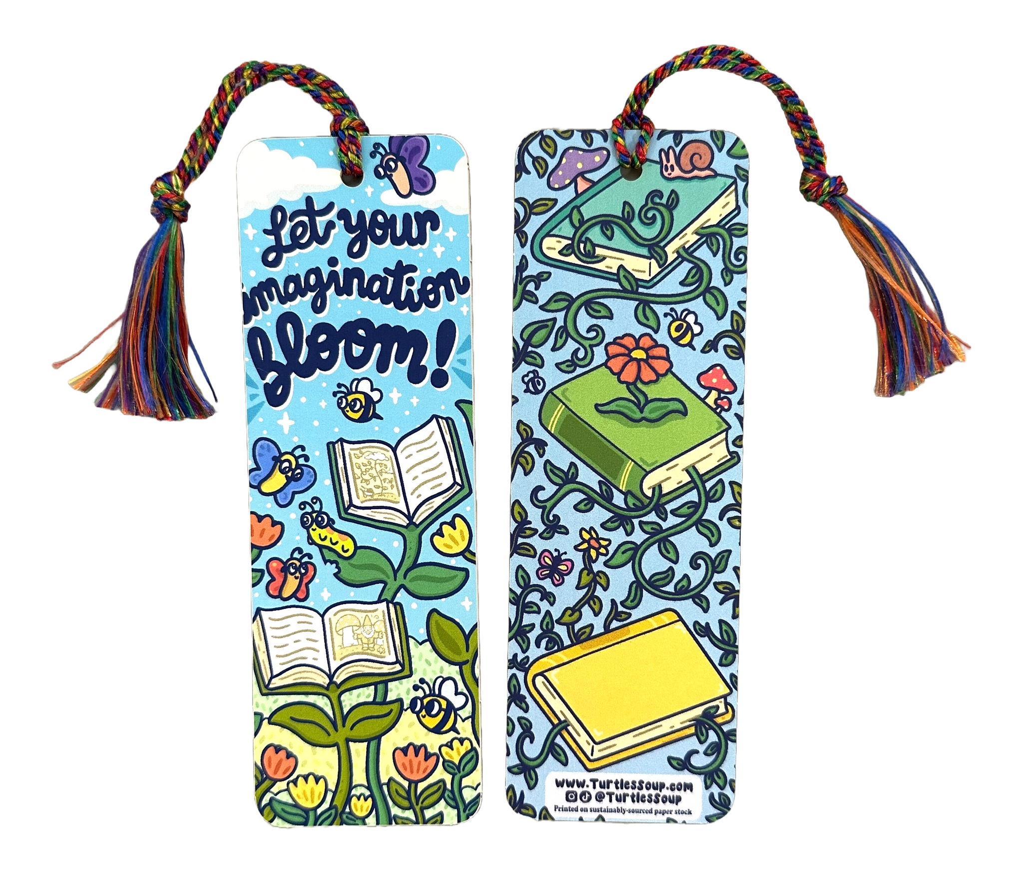 Let Your Imagination Bloom Reader Gift Bookmark with Tassel