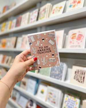 Western Sketch Teacher Greeting Card | Teacher Appreciation