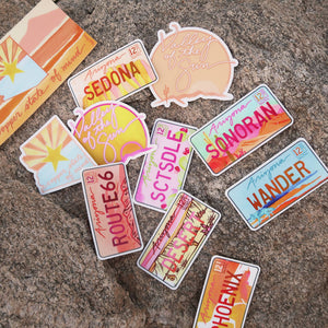 Scottsdale License Plate Diecut Sticker