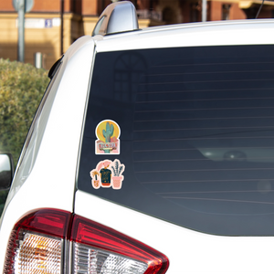 Tucson Saguaro Neon Sign Holographic Sticker