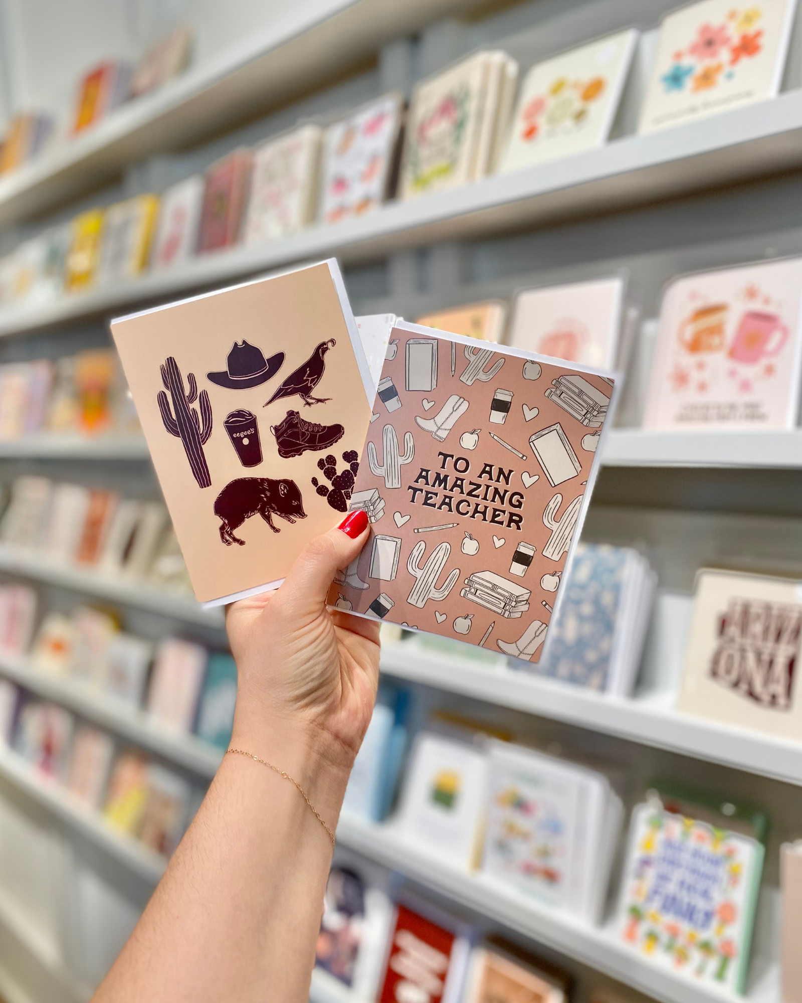 Western Sketch Teacher Greeting Card | Teacher Appreciation