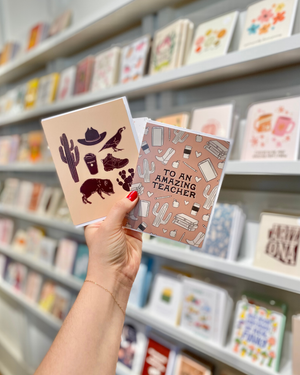 Western Sketch Teacher Greeting Card | Teacher Appreciation