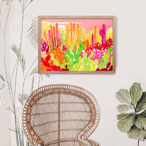 Technicolor Garden Art Print