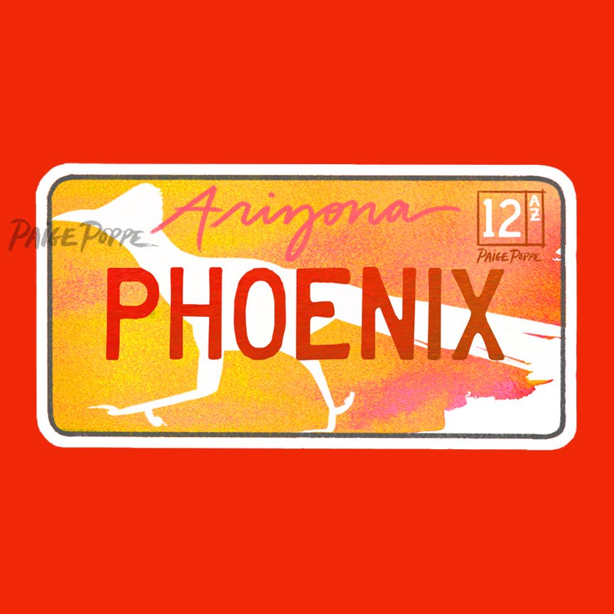 Phoenix License Plate Sticker