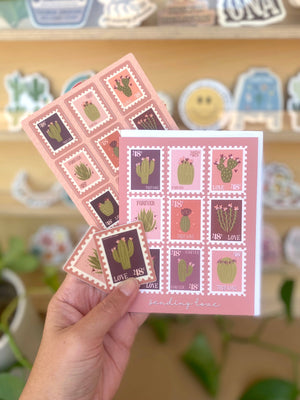 Sending Love Stamps Greeting Card