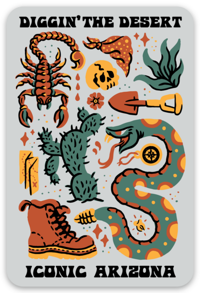 Diggin' the Desert Sticker