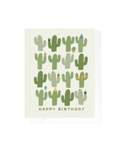 16 Cacti Birthday Greeting Card