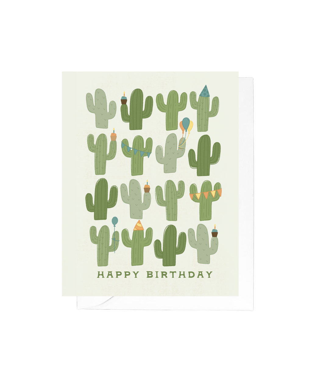 16 Cacti Birthday Greeting Card