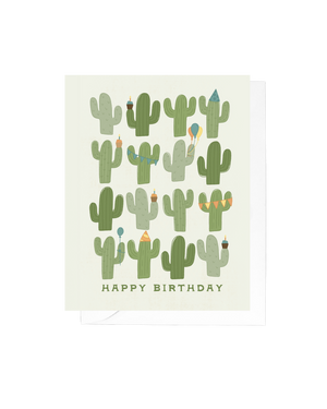 16 Cacti Birthday Greeting Card