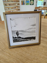 (C) Framed Print - 5x5 Gold Metal