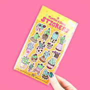 Foil Cacti Planters  Stationery Vinyl Sticker Sheet