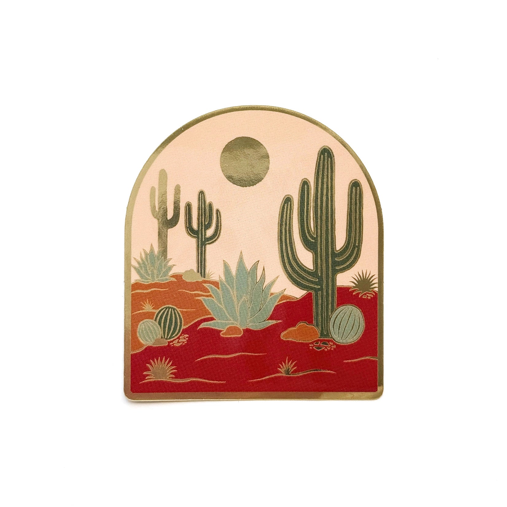 Warm Desert Arch Sticker | Luxe Metallic Gold Sticker