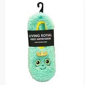Fuzzy Slipper Socks - Desert Cactus - Green