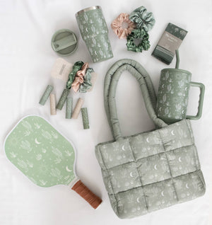 Scrunchie set, Cactus Print Scrunchie Set