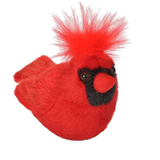 Northern Cardinal Stuffed Animal W Sound 5.5"