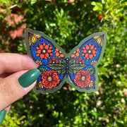 Clear Stained Glass Butterfly Sticker