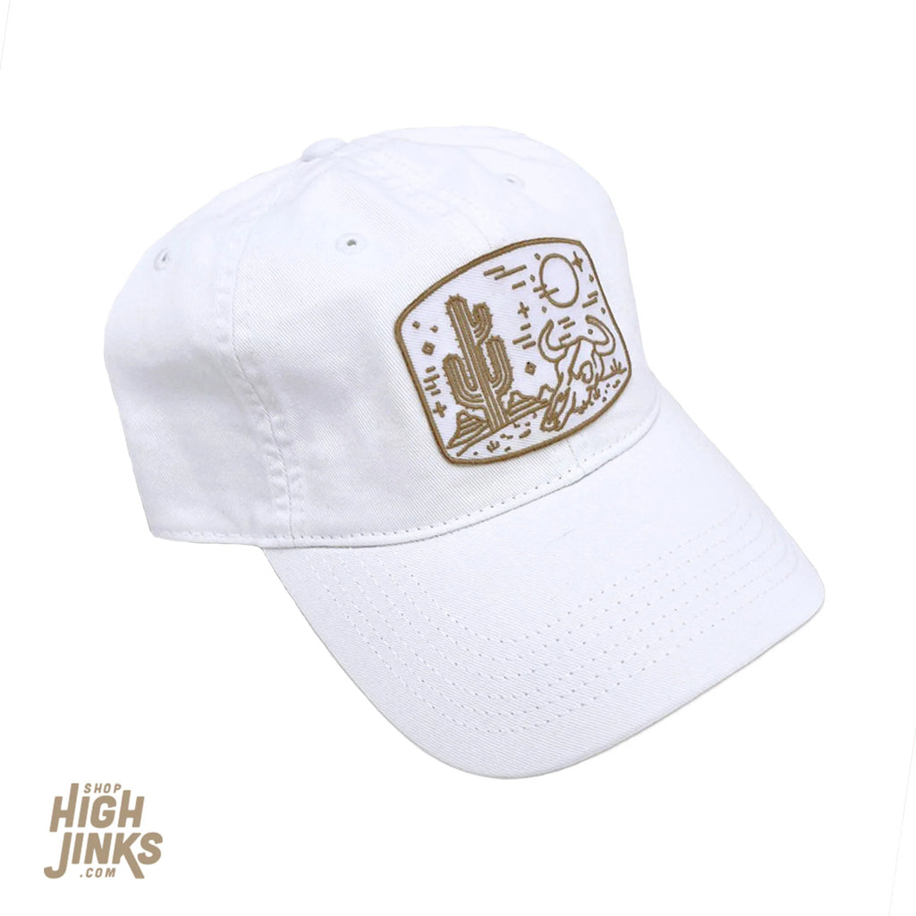 (C) Desert at Dusk Adult Hat | White