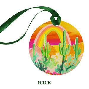 Desert Rainbow Watercolor Ornament