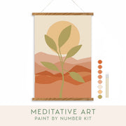 Desert Sunset Meditative Art Paint by Number Kit + Magnetic Frame