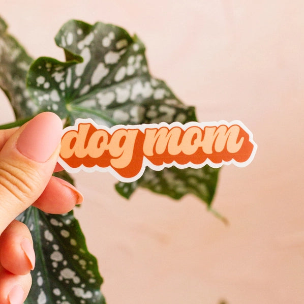 Dog Mom Sticker | Block Letters