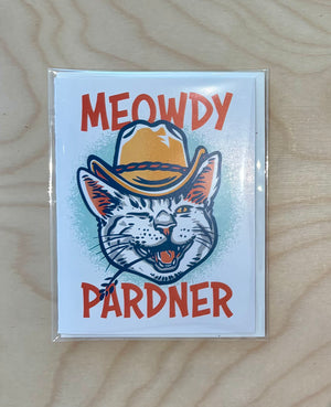 (C) Meowdy Pardner Greeting Card