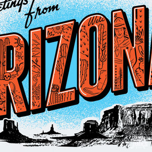 (C) Greetings from Arizona Art Print