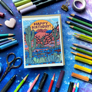 Happy Birthday Lovely View Greeting Card