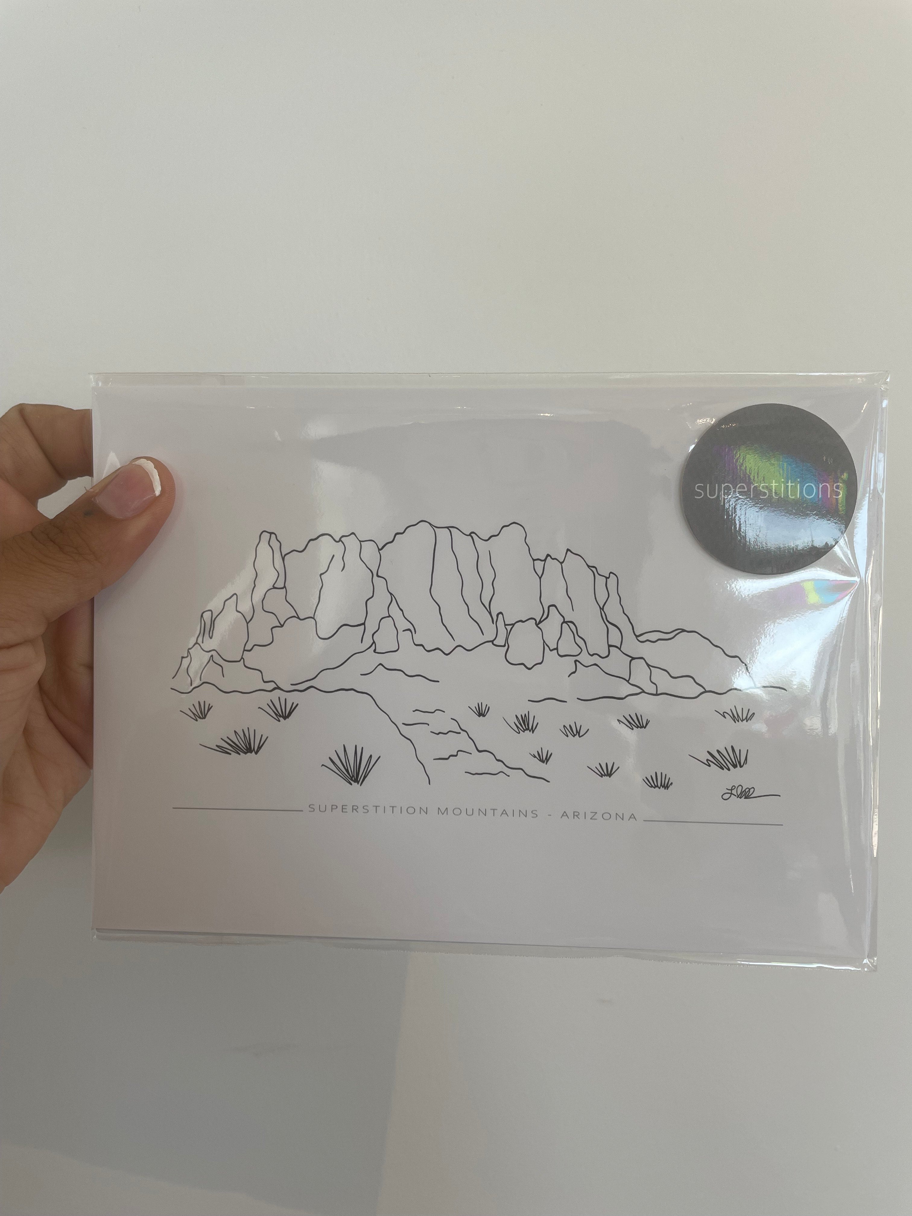 (C)  5x7 Superstition Mtn Print - labeled
