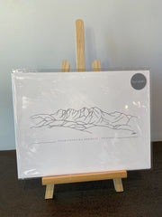 (C) 9x12 -Four Peaks Print - labeled