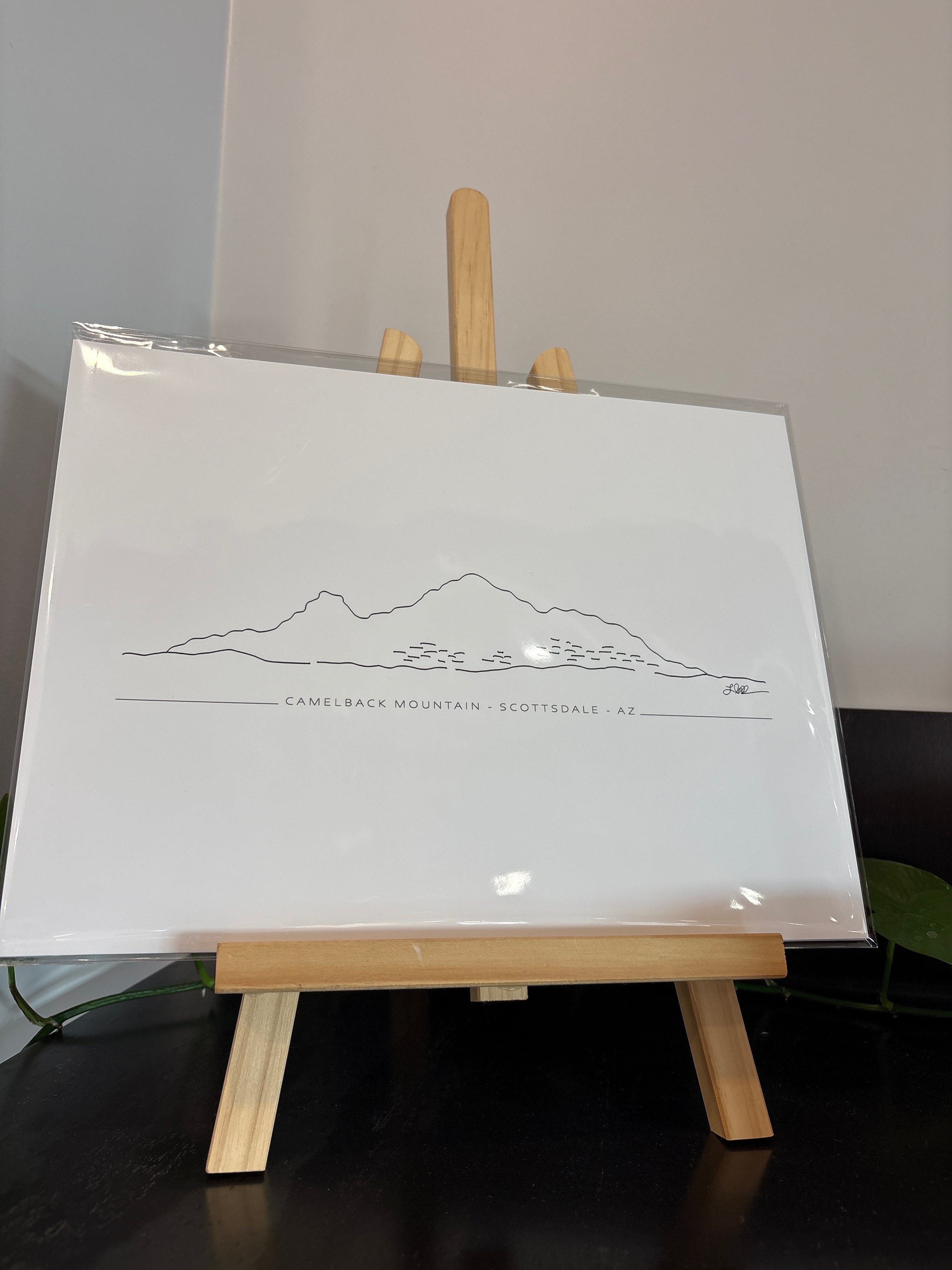 (C) 9x12 - Camelback Mtn Print - Labeled