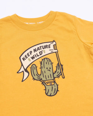Happy Camper Saguaro Toddler Tee | Mustard