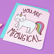 Magical Unicorn Cat Greeting Card