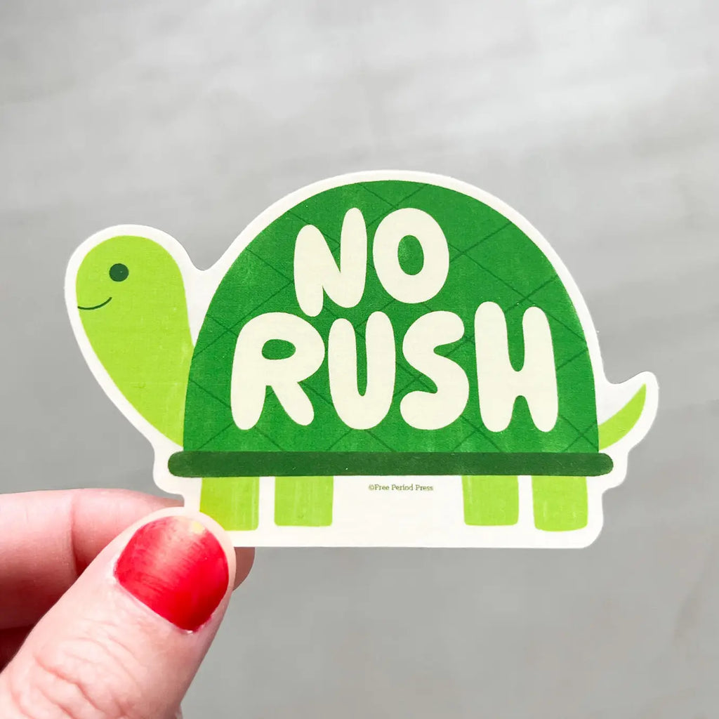 No Rush Turtle Sticker