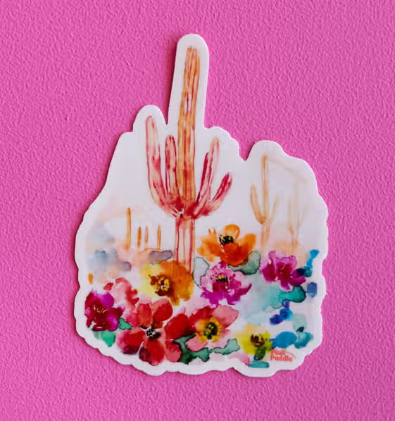 Pink Saguaro Flower Sticker