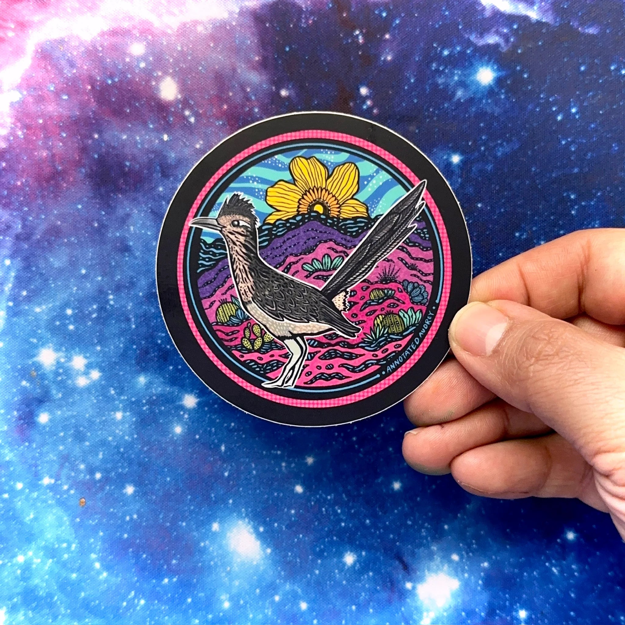 Roadrunner Circle Sticker