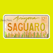 Saguaro License Plate Sticker