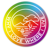 Why I Love Where I Live Sticker | Rainbow