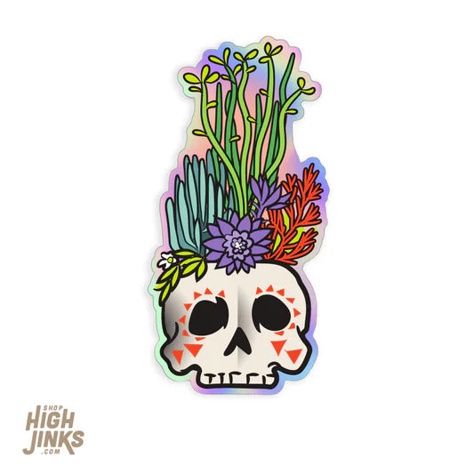 Skull Planter Sticker