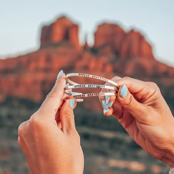 Spread Gratitude Bangle - Gold