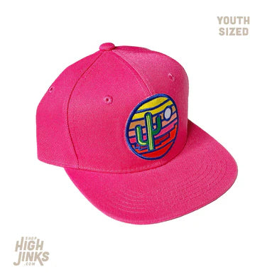 Stained Glass Sunset Youth Hat | Pink