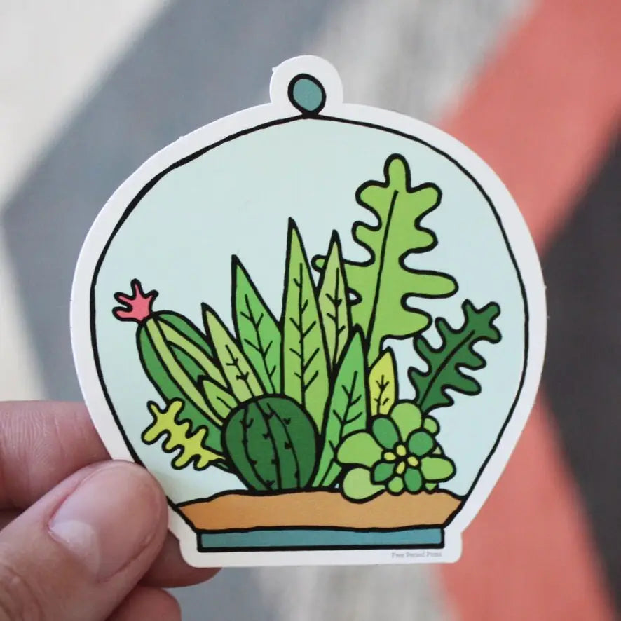 Succulent Terrarium Vinyl Sticker