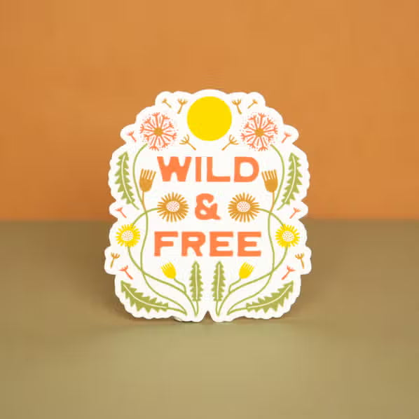 Wild and Free Dandelion Sticker