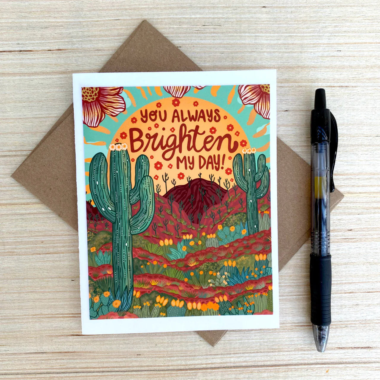 You Always Brighten My Day Greeting Card