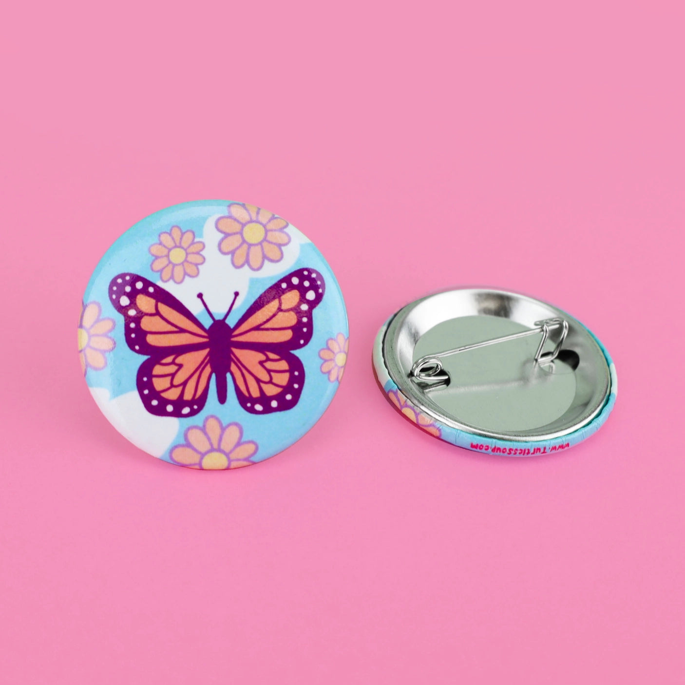Monarch Butterfly Button