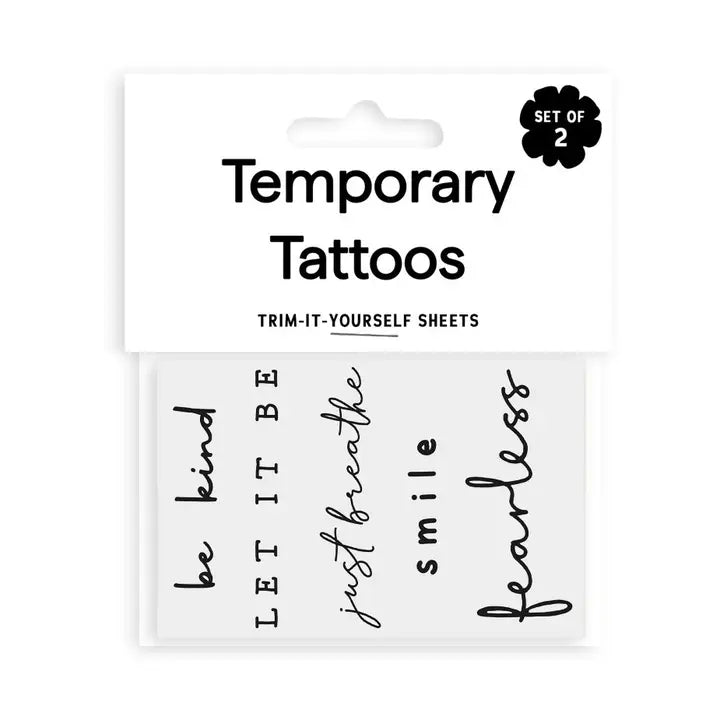Self Love Affirmation Temporary Tattoos